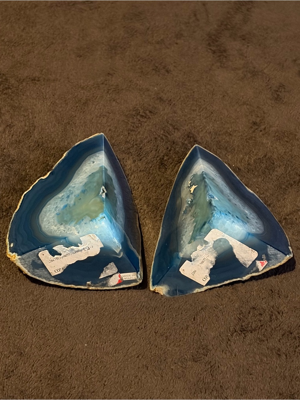 Azure Geode Bookends - Picture 3 of 5